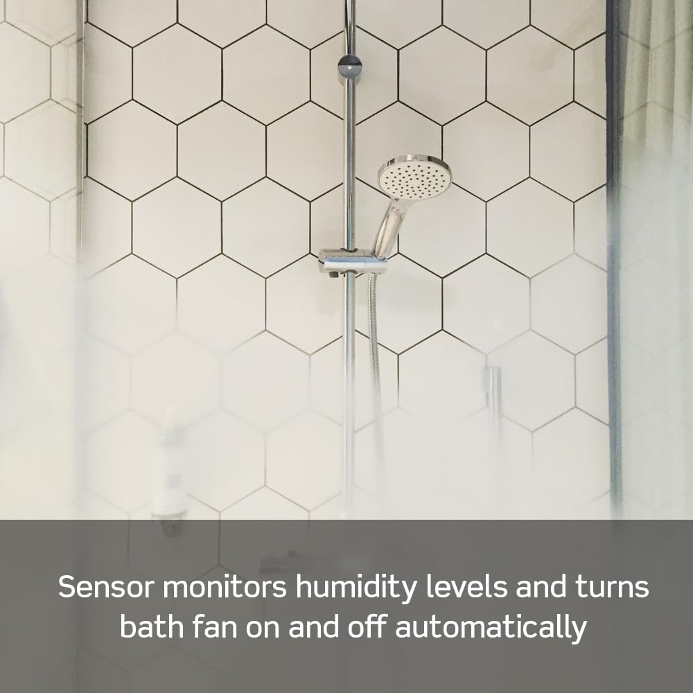 Leviton Dual Combination Humidity Sensor with Separate Light Switch, Automate