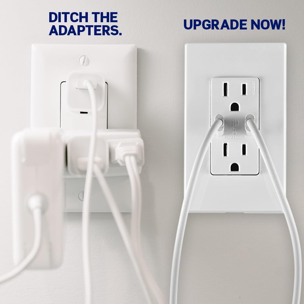 Leviton 30W (6A) USB Dual Type-C/C PowerT5635-W, White lot of 3