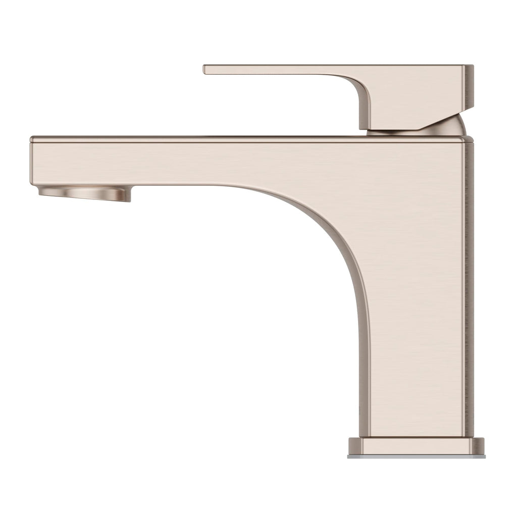 Pfirst Modern Single Handle Low Arc Single Hole Bathroom Faucet with Drain Kit - Like New