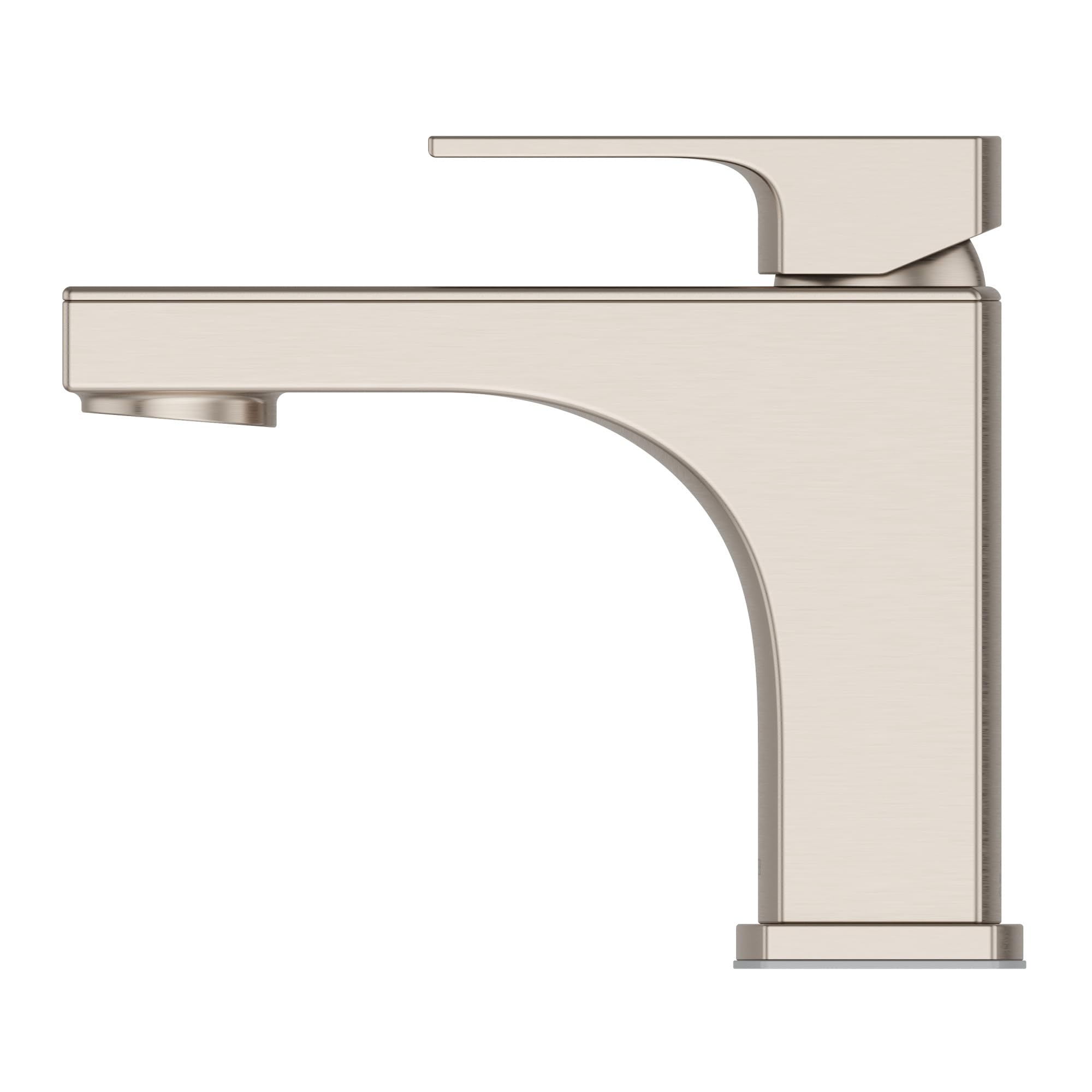 Pfirst Modern Single Handle Low Arc Single Hole Bathroom Faucet with Drain Kit - Like New
