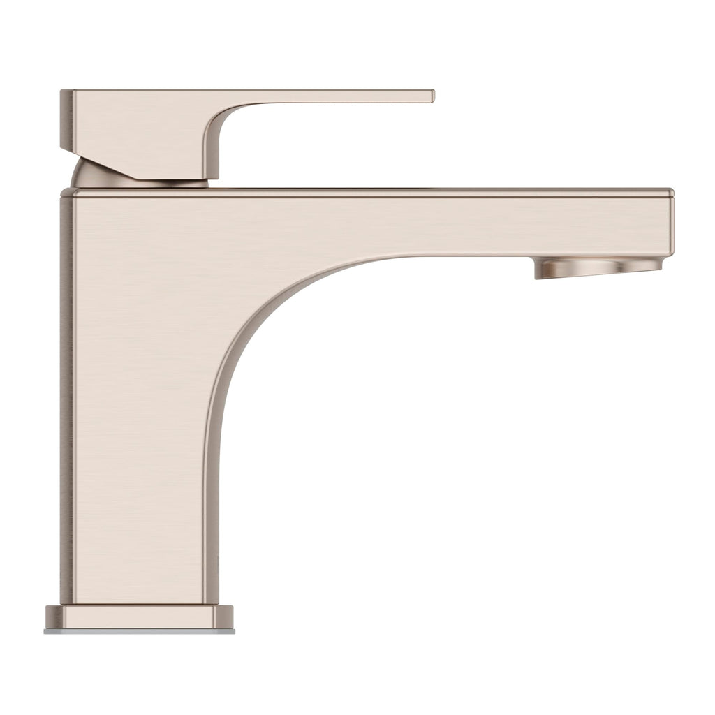 Pfirst Modern Single Handle Low Arc Single Hole Bathroom Faucet with Drain Kit - Like New
