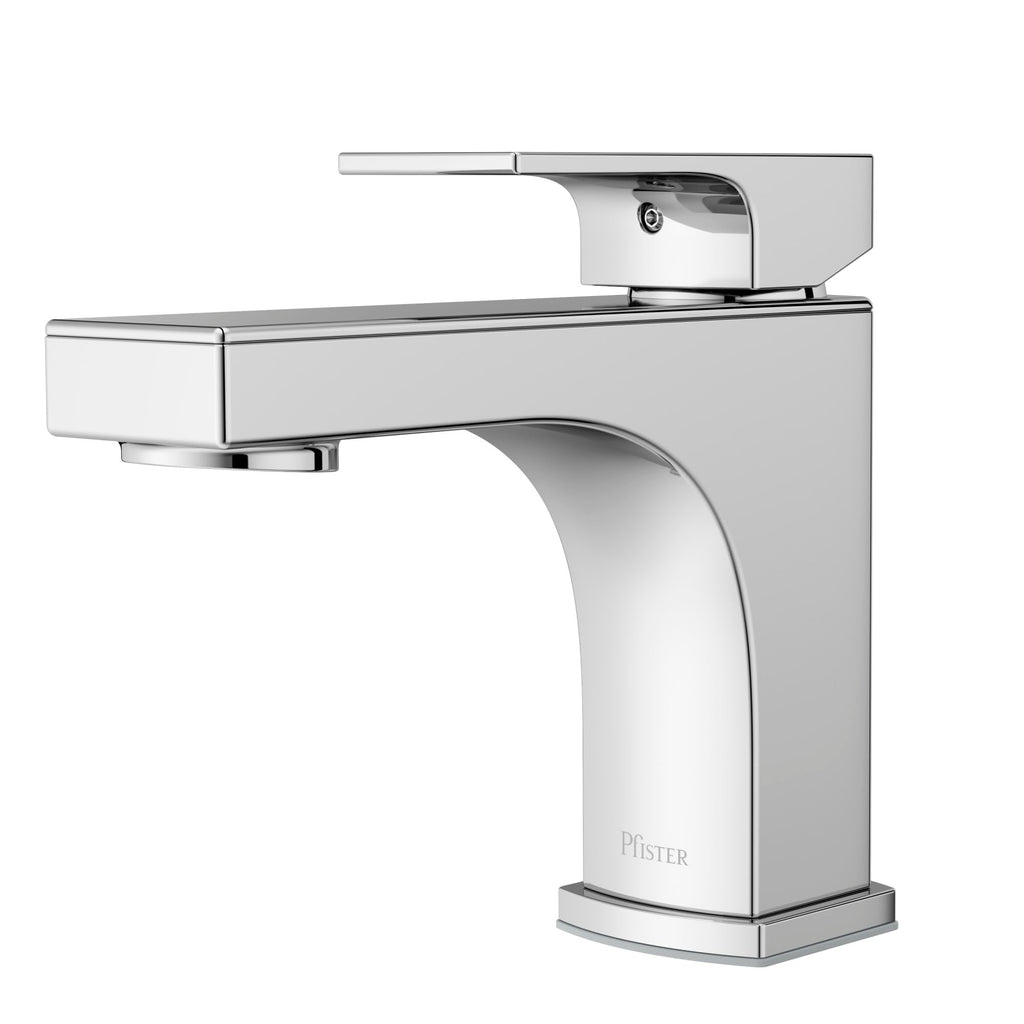 Pfirst Modern Single Handle Low Arc Single Hole Bathroom Faucet with Drain Kit - Like New