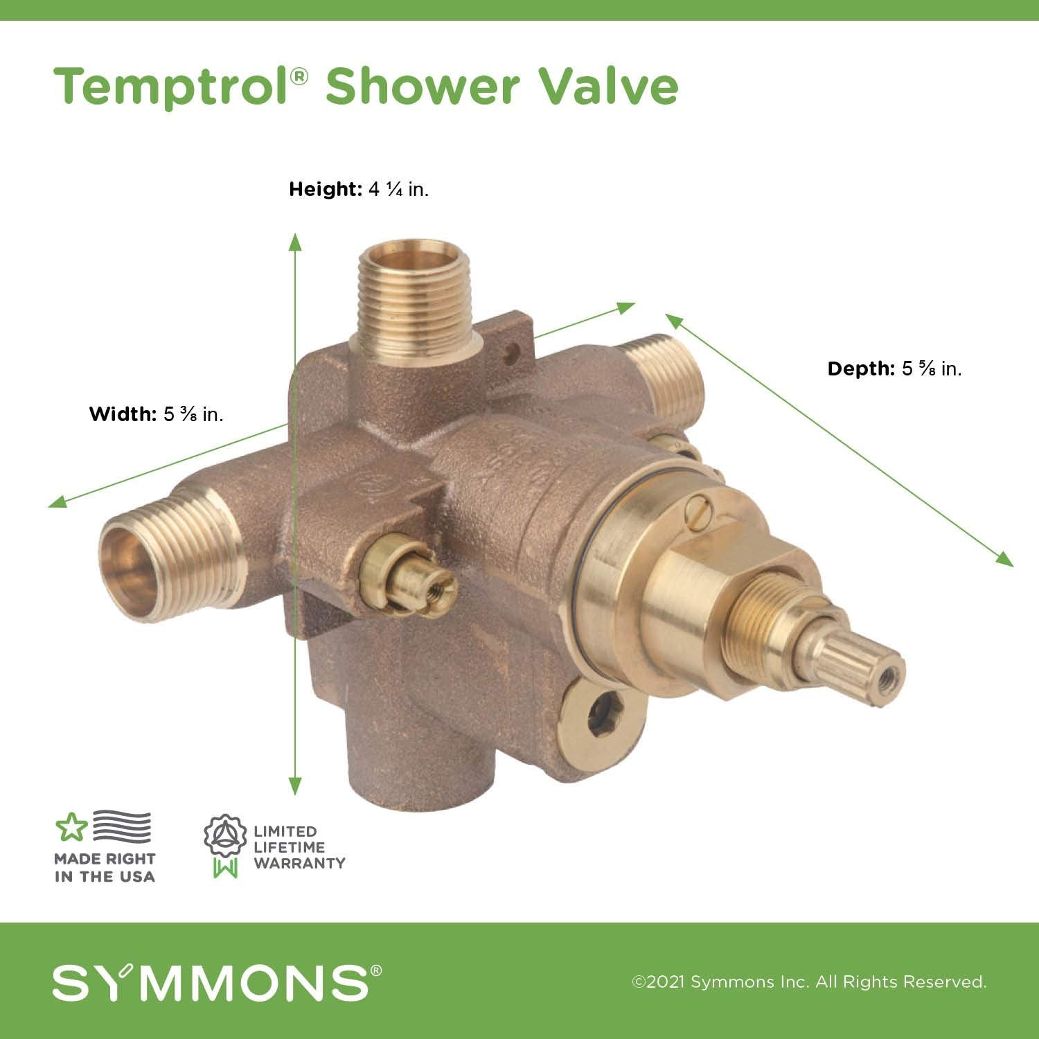 Symmons S261XBRBODY Faucet-valves, Brass - Like New