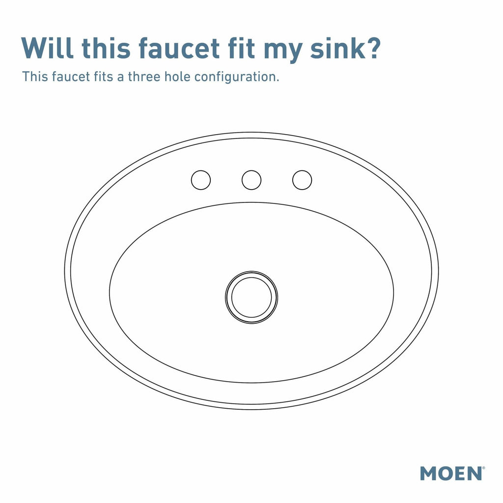 Moen 6410BN Eva 4" Centerset 2-Handle High-Arc Bathroom Faucet - Brushed Nickel - Like New