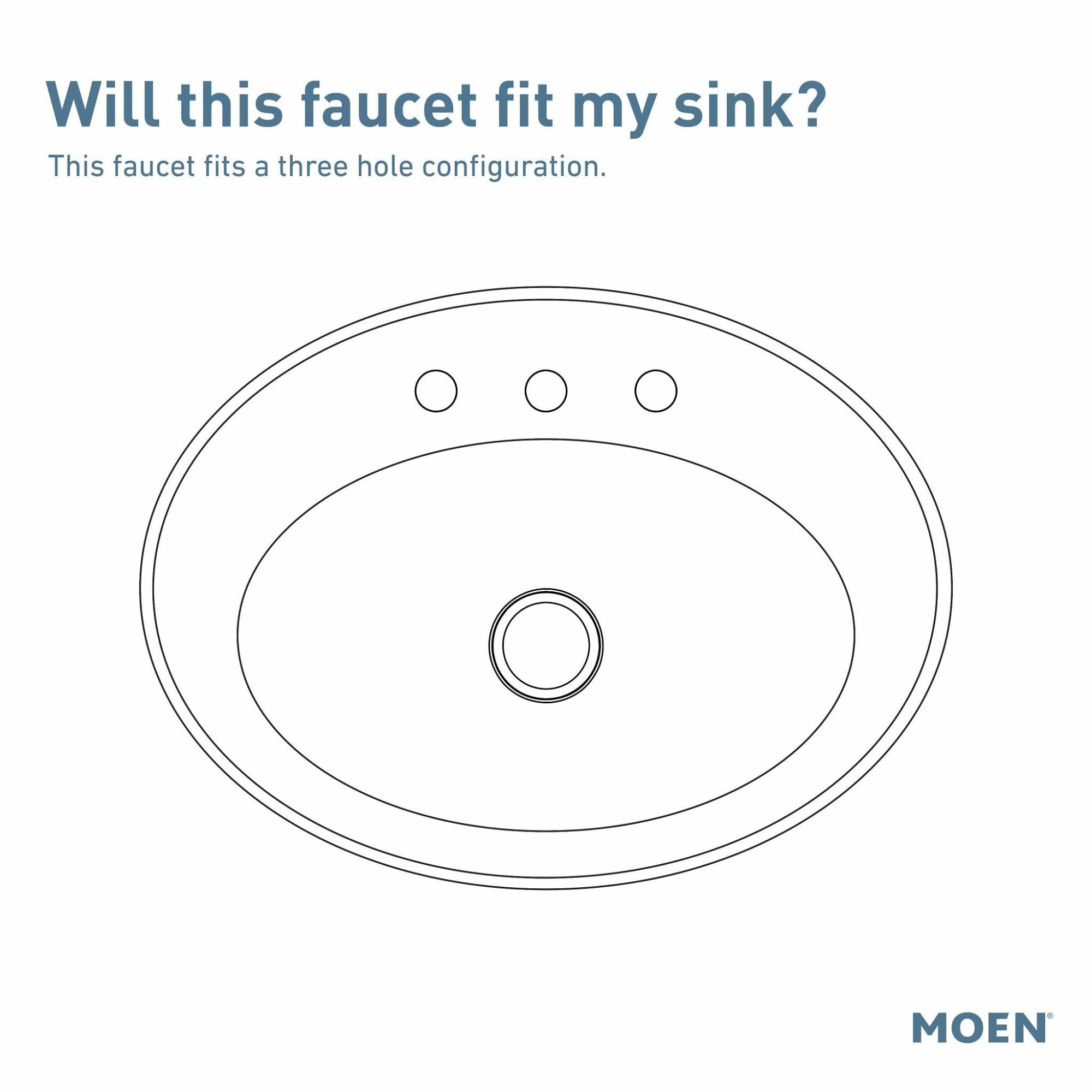 Moen 6410BN Eva 4" Centerset 2-Handle High-Arc Bathroom Faucet - Brushed Nickel - Like New