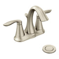 Moen 6410BN Eva 4" Centerset 2-Handle High-Arc Bathroom Faucet - Brushed Nickel - Like New