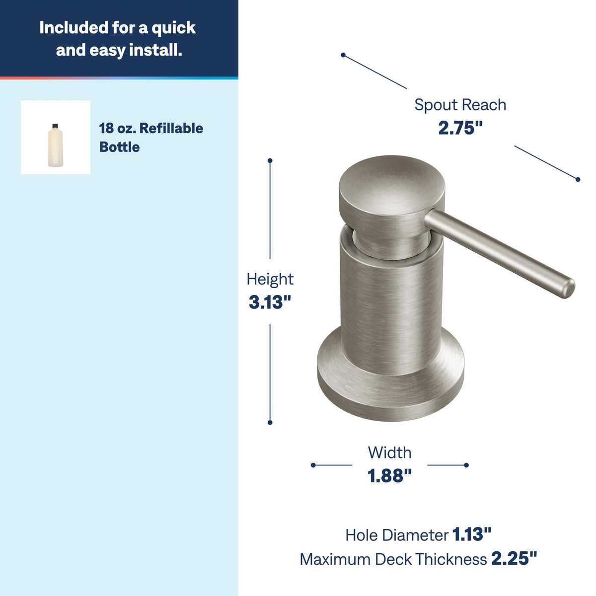 Moen 3942SRS Kitchen Soap Dispenser