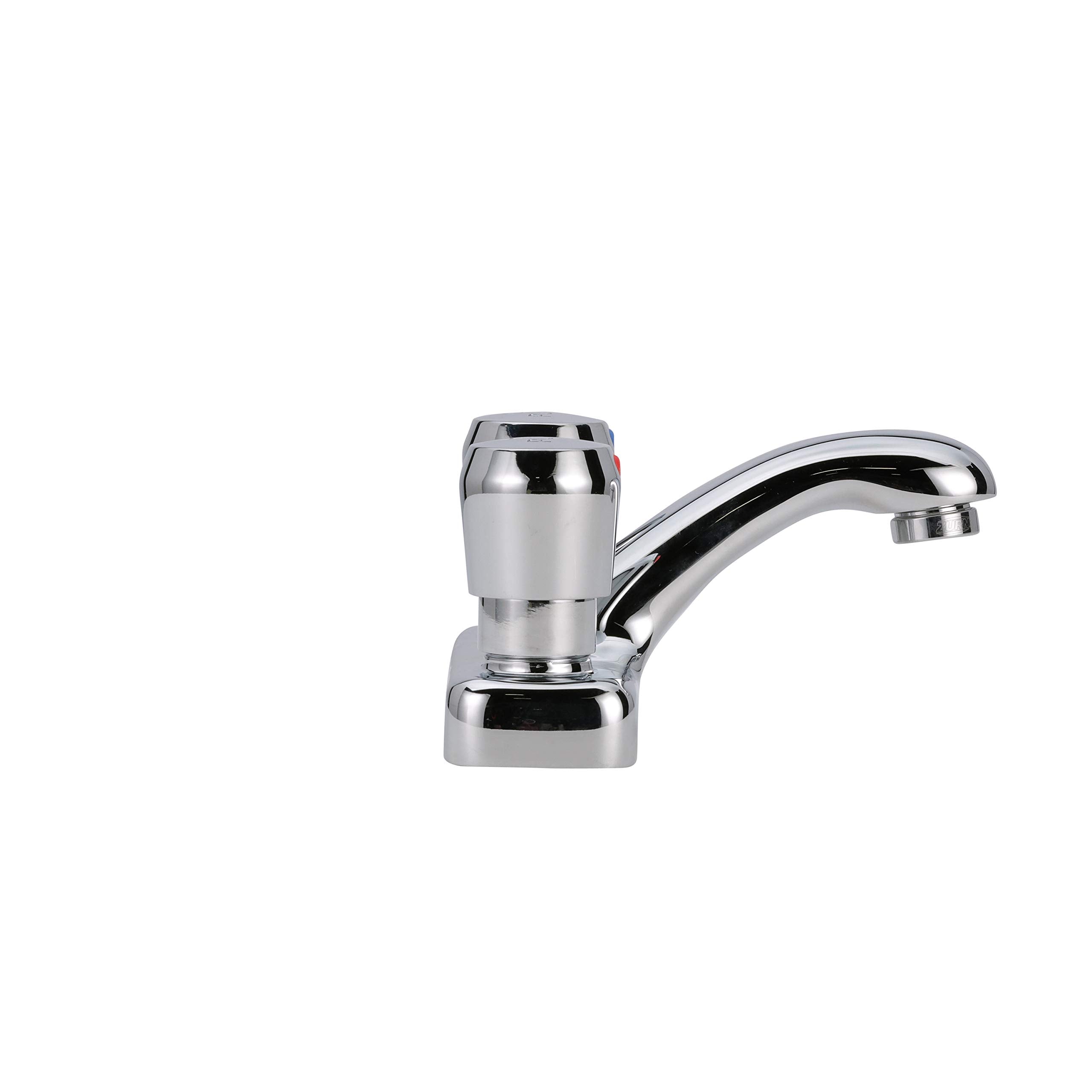 Zurn Z86500-XL-3M AquaSpec Metering Faucet, Deck Mount, 0.5 GPM Vandal-Resistant Pressure-Compensating Spray, Push-Button Handles, Chrome