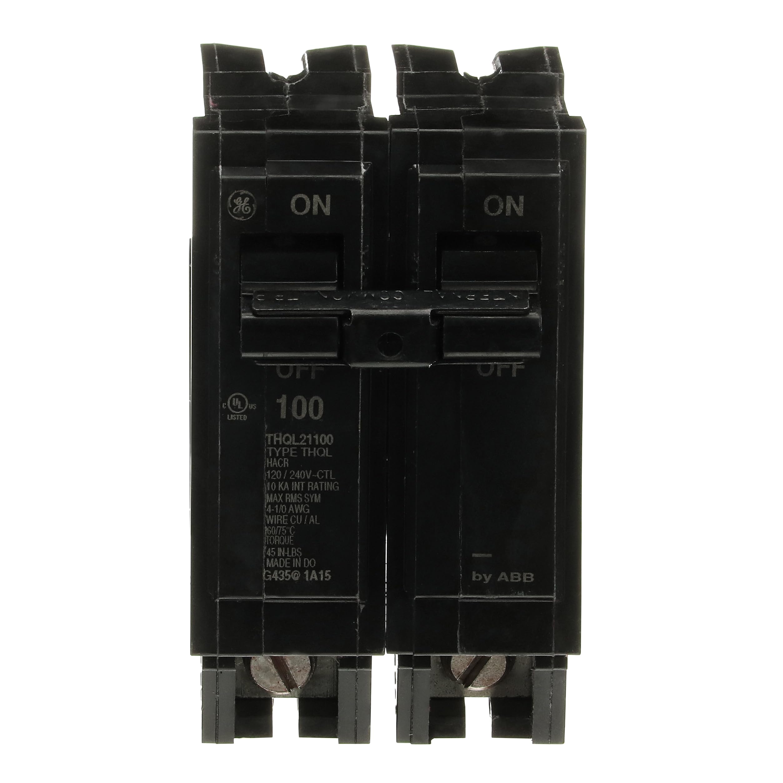 THQL21100 100A Double Pole Circuit Breaker