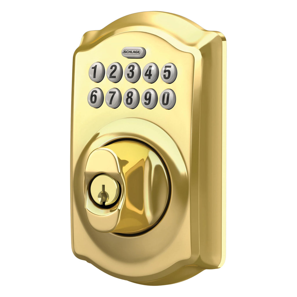 Schlage Camelot Electronic Keypad Deadbolt Lock, Keyless Front Door Entry,