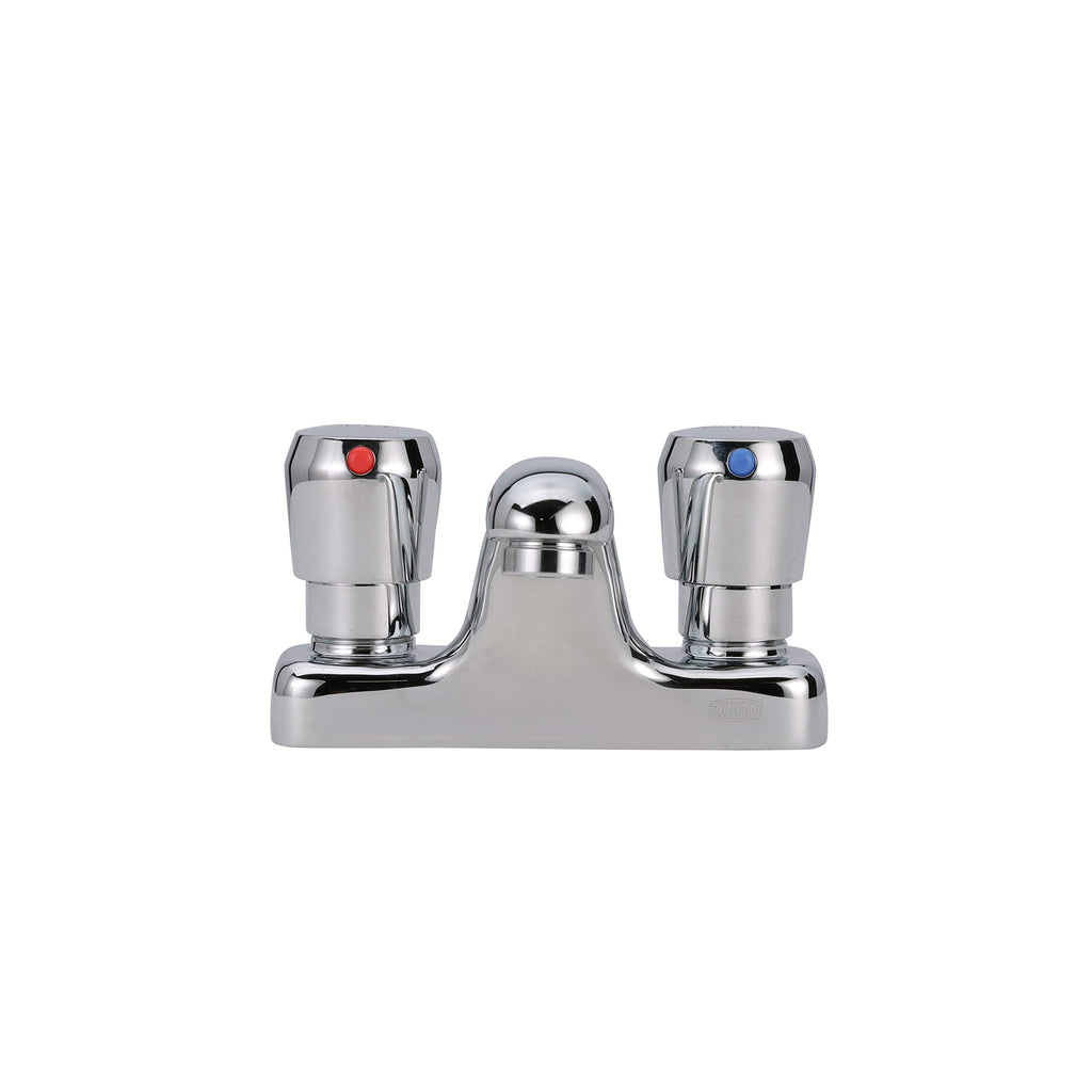 Zurn Z86500-XL-3M AquaSpec Metering Faucet, Deck Mount, 0.5 GPM Vandal-Resistant Pressure-Compensating Spray, Push-Button Handles, Chrome