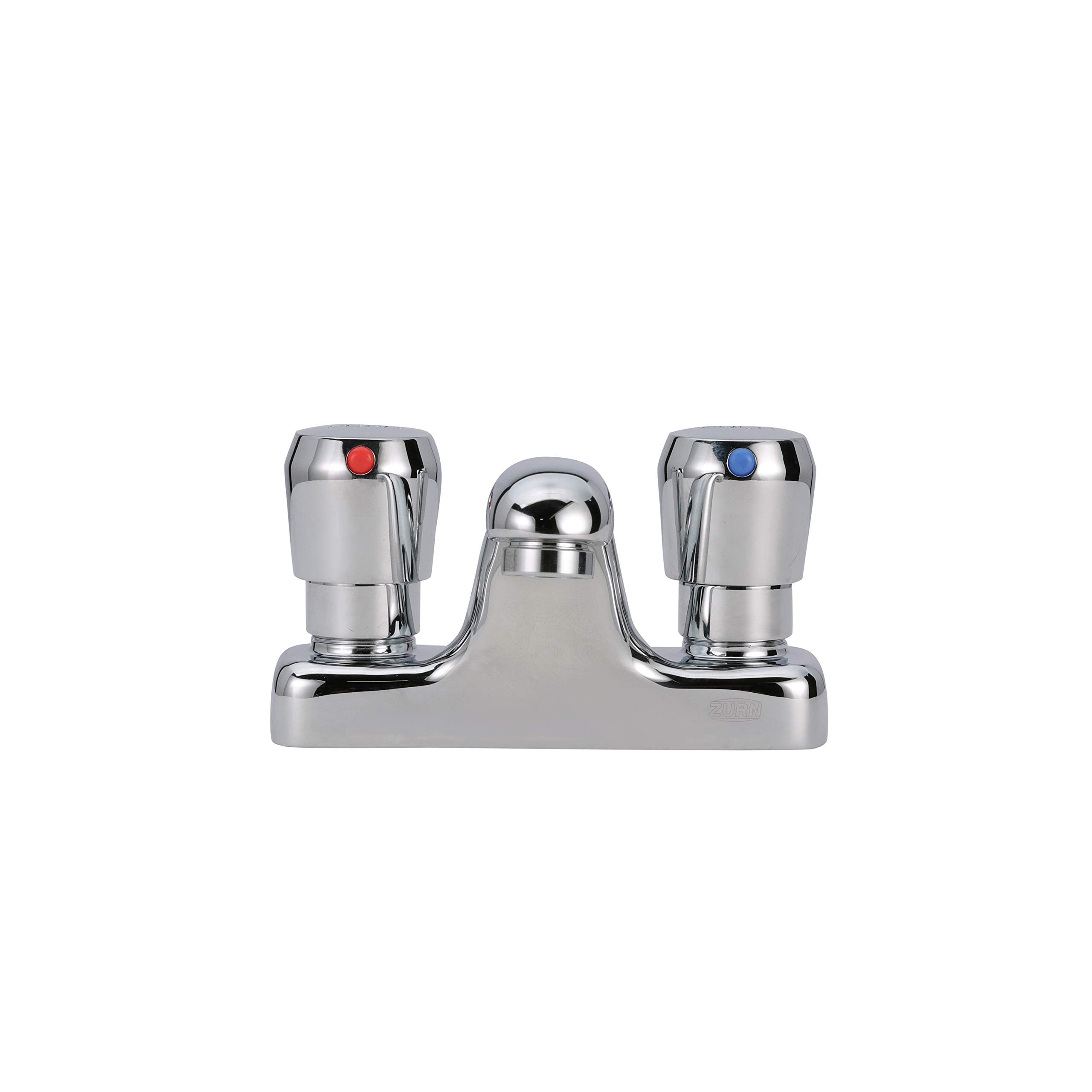 Zurn Z86500-XL-3M AquaSpec Metering Faucet, Deck Mount, 0.5 GPM Vandal-Resistant Pressure-Compensating Spray, Push-Button Handles, Chrome