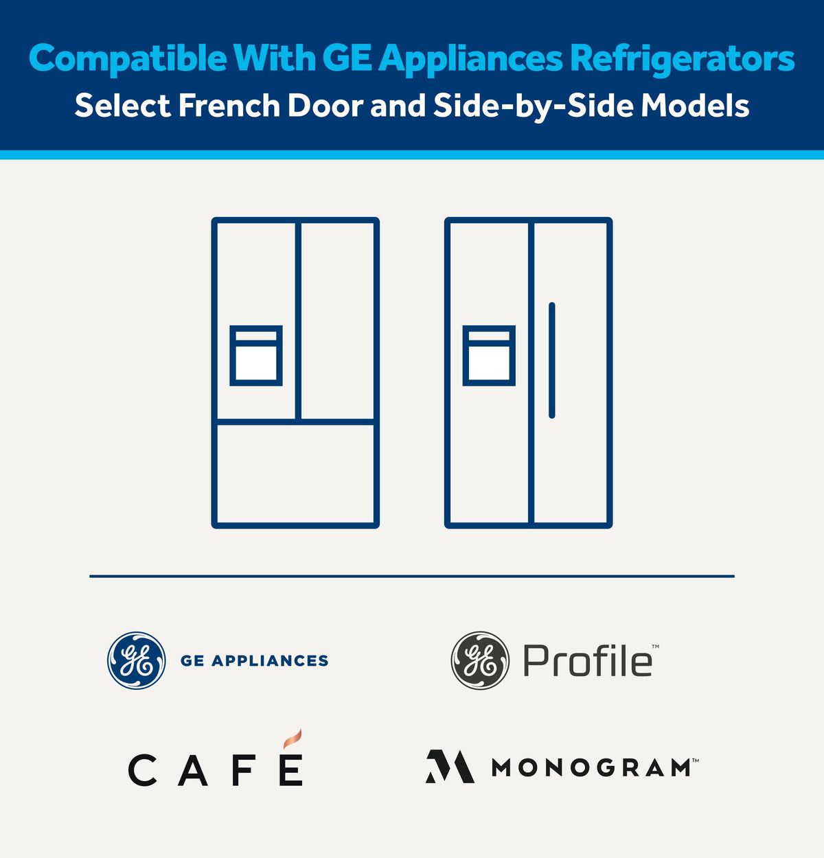GE XWFE™ Refrigerator Water Filter, Genuine Filter, Guaranteed Fit, 1-pack