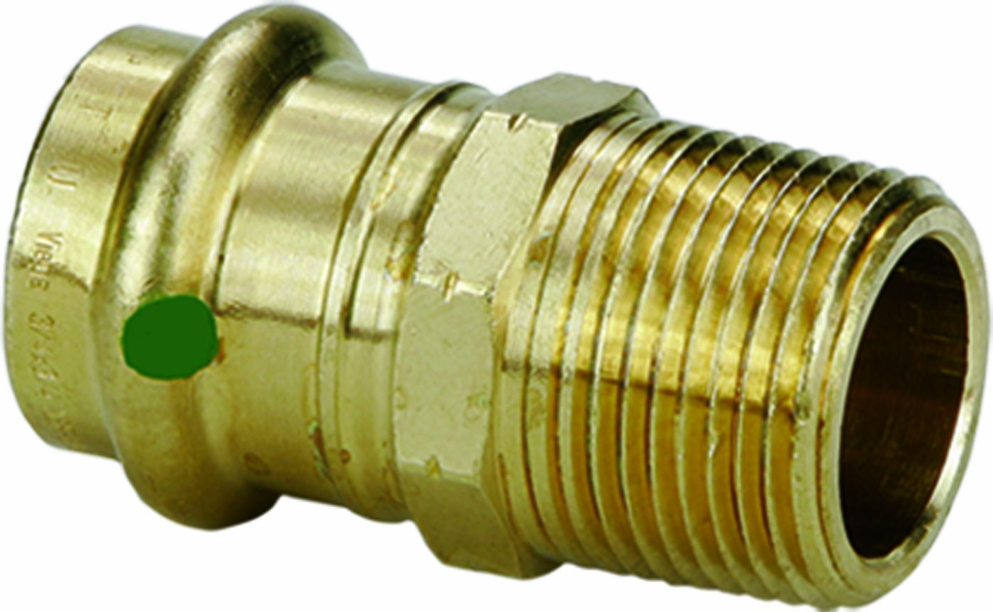 Viega 79230 ProPress Zero Lead Bronze Adapter with Male 3/4-Inch by 3/4-Inch P x Male NPT, 10-Pack
