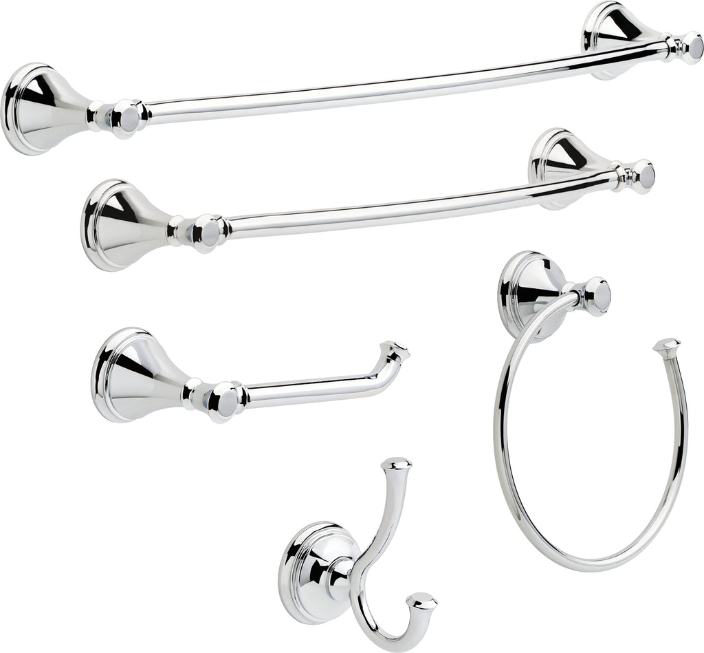 Delta Single Post Toilet Paper Holder | Polished Chrome | Wall Mount | Cassidy Bathroom Accessories