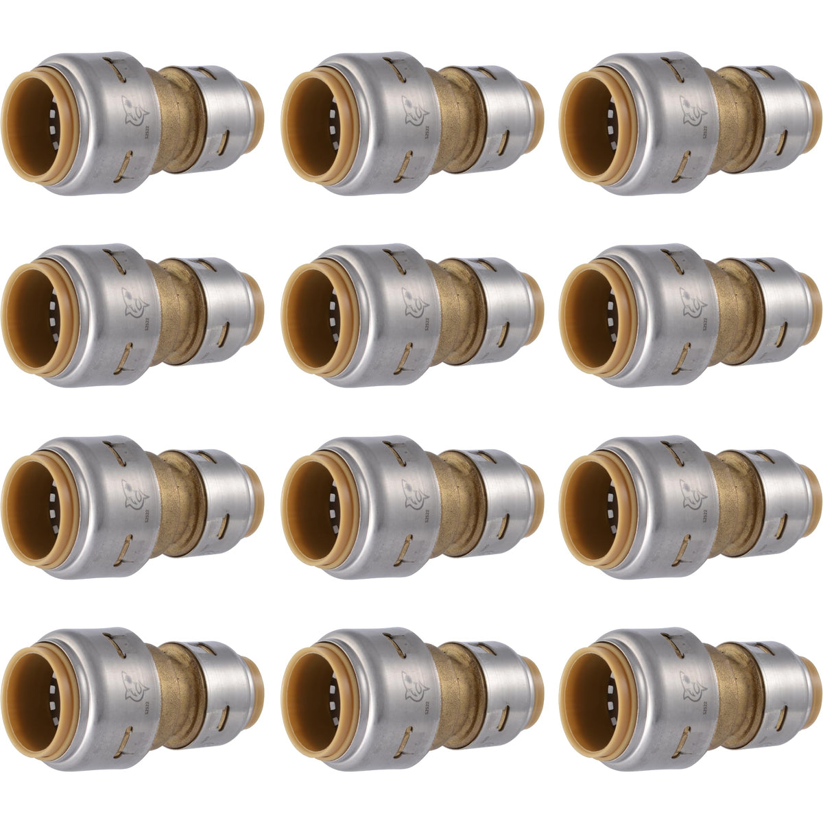 SharkBite Max 3/4 Inch x 1/2 Inch Reducing Coupling, Pack of 12, Push to Connect