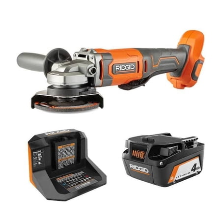 RIDGID 18V Cordless 4-1/2 In. Angle Grinder Kit W/ Battery & Charger