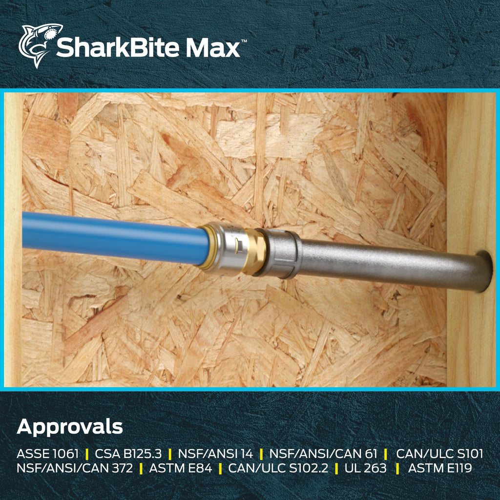 SharkBite Max Male Adapter, 3/4 in Push-to-Connect x 3/4 in MNPT, Pack of 12,