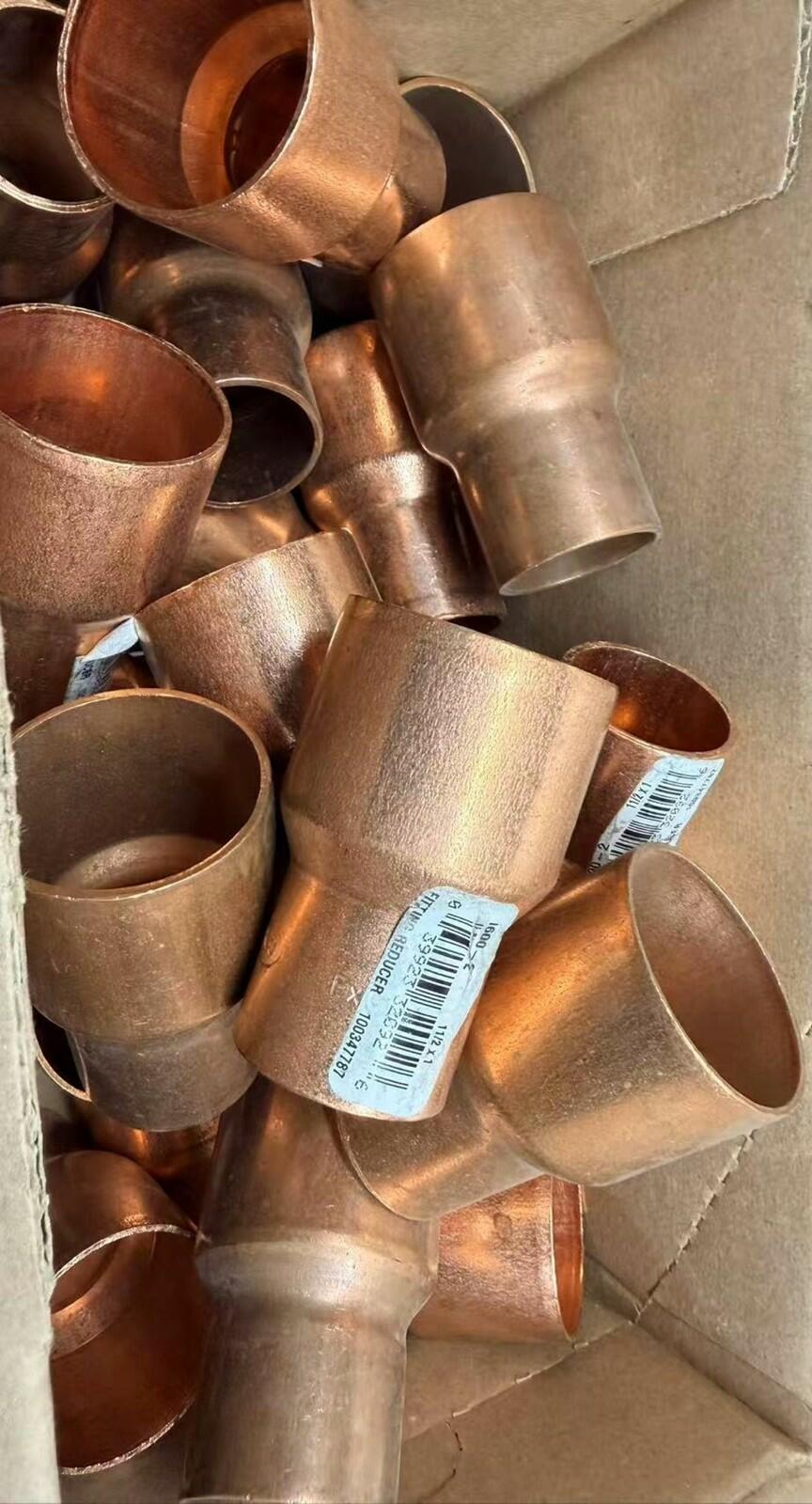 Copper Fitting Reducer 1-1/2" x 1" Sweat Pipe Pressure Coupling （25 pieces)
