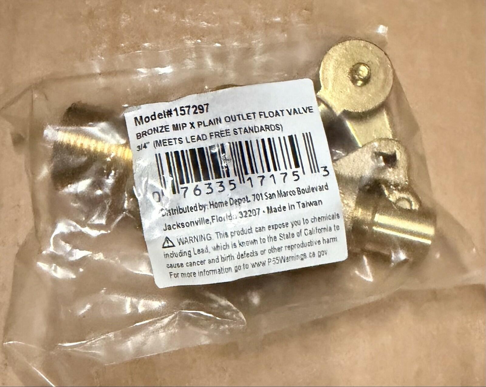 3/4" Bronze MIP Plain Outlet Float Valve Water Tank lot of 10
