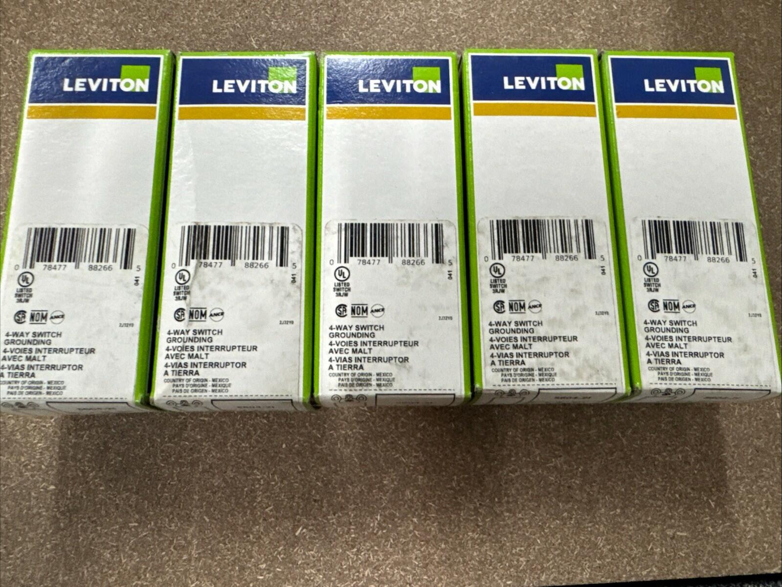 Lot of 6，Leviton Decora 05604-2I 15A 120/277V AC Ivory Rocker Switch
