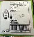 Leviton 515PR 15A 125V 2-Pole 3-Wire Black Round Plug NEMA 5-15P