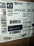 AO Smith 100113770 GPVX-50L 50 Gal Natural Gas Power Vent Water Heater