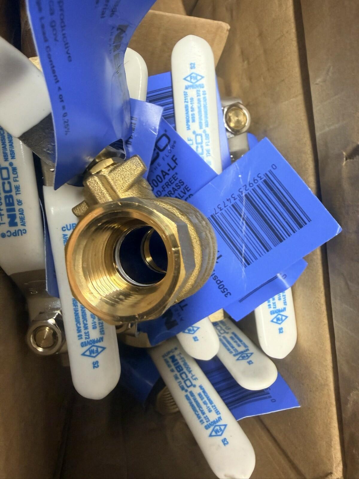 Lot of 18 NIBCO NL998X6 1/2" FIP Lead Free Ball Valve