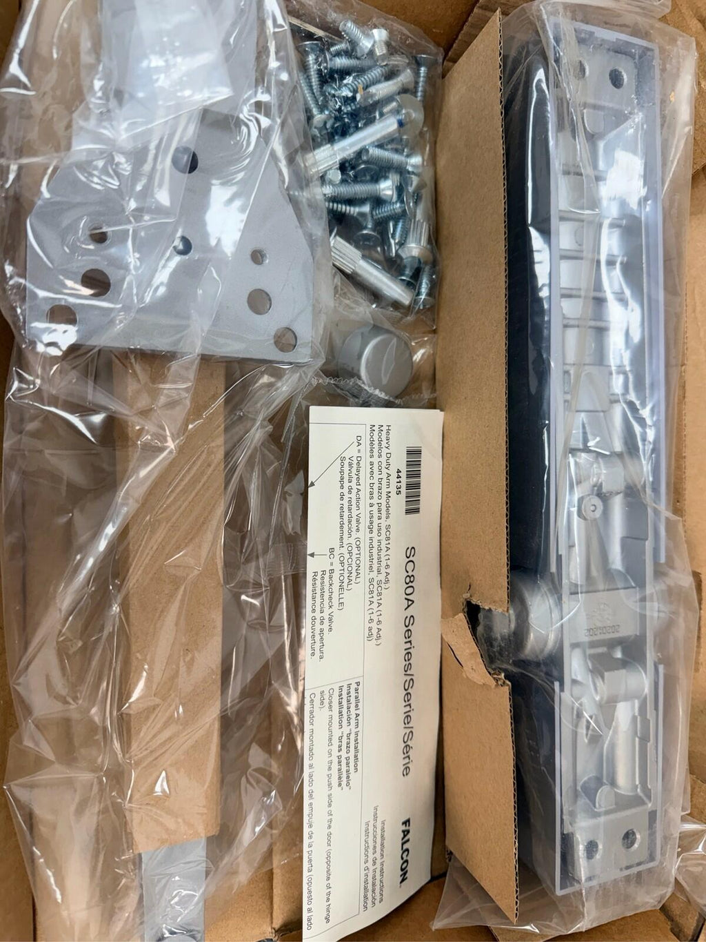 Falcon SC81A Door Closer AL Finish Cylinder Function 2 Cover 1-6