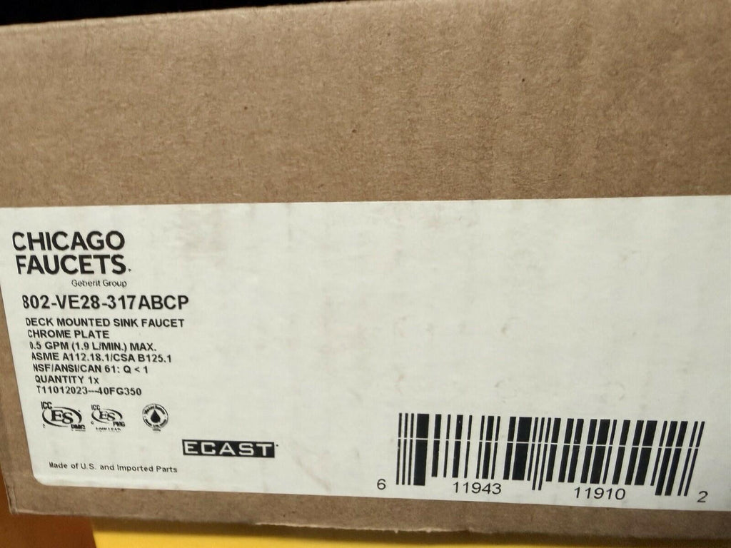 CHICAGO FAUCETS 802-V317ABCP 4" CC LAVATORY