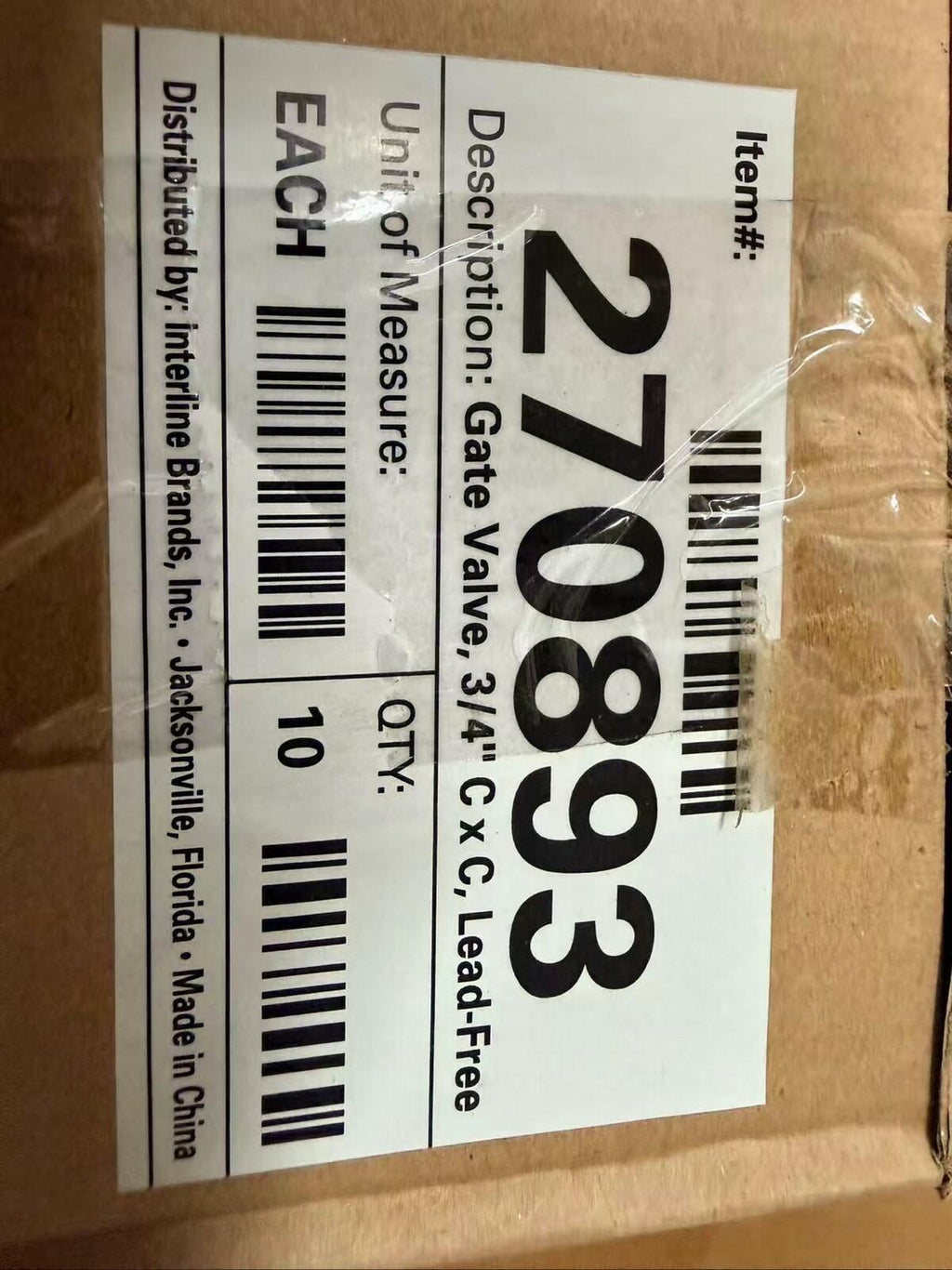 Premier Brass Gate Valve 3/4" CXC Lead-Free 200 WOG Plumbing lots of 10 pieces
