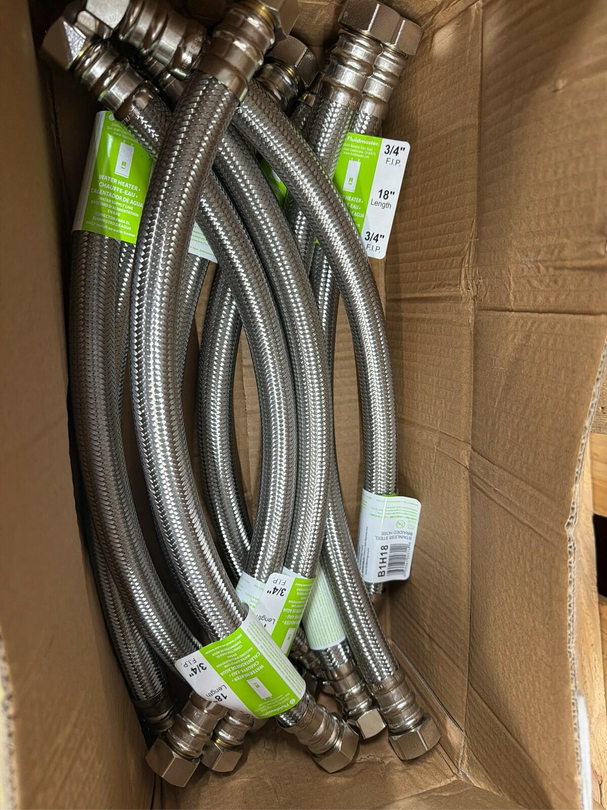 Fluidmaster 3/4 in. F.I.P. x 18 in. Braided Stainless Steel Connector lot of 10