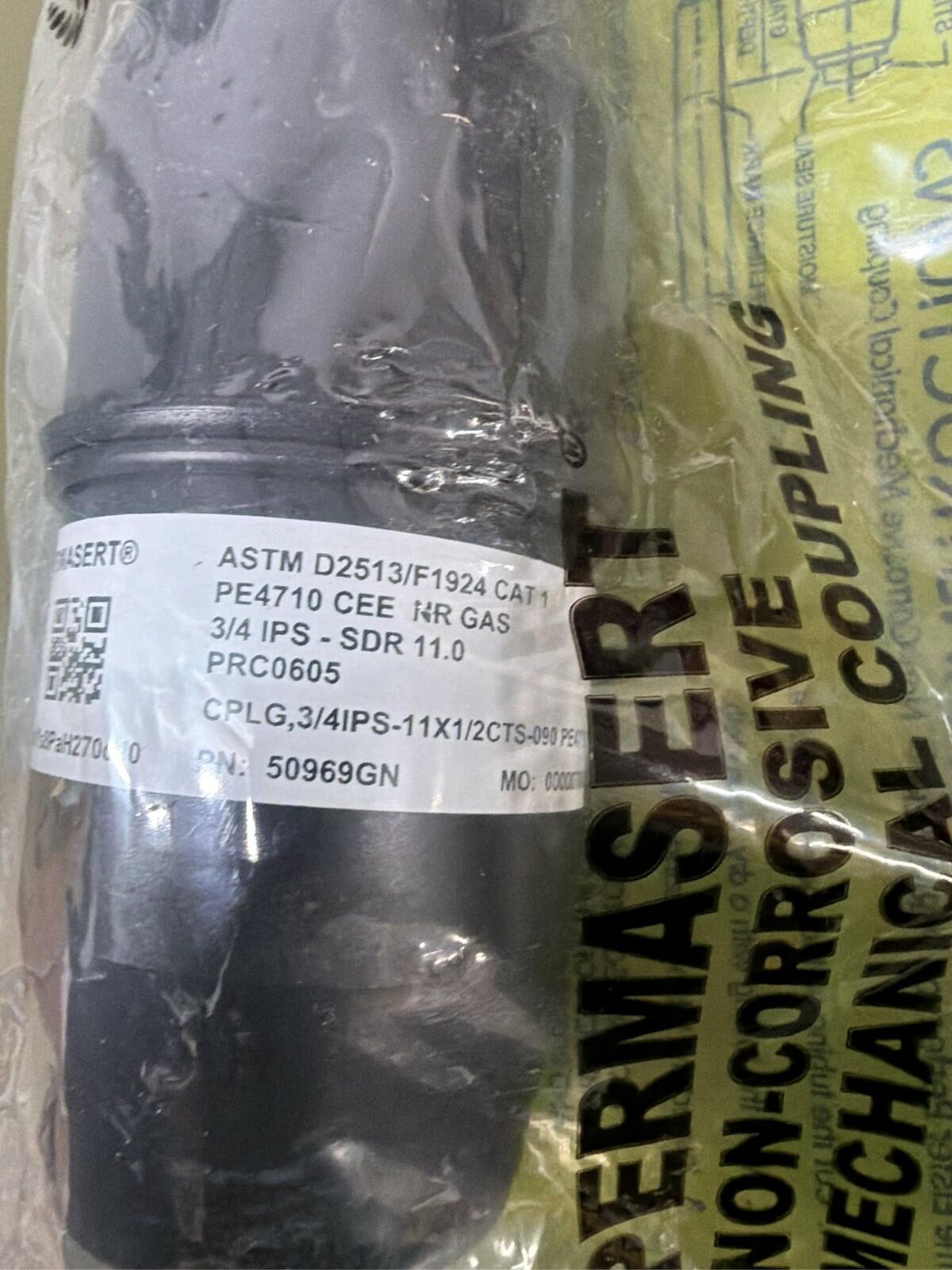 Elster Permasert Mechanical Coupling 3/4" IPS x 1/2" CTS Gas Reducer a lot of 2
