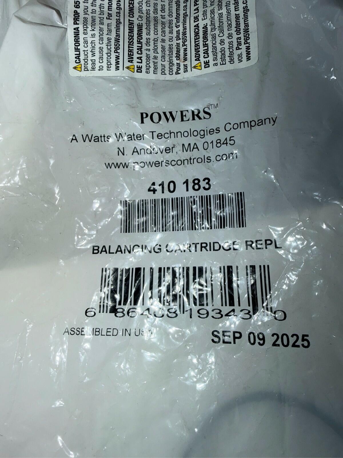 Watts 410-183 平衡阀芯更换