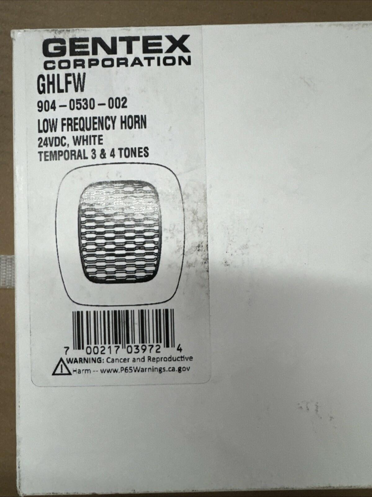 Gentex GHLFW Low Frequency Horn Fire Alarm (904-0530-002) - White lot of 2