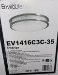 EnviroLite EV1416C3C-35 16" Brushed Nickel LED Round Flush Mount