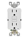 Leviton Smartlockpro 15a Self-Test Slim Gfci Duplex Outlet (White) Package Of 3