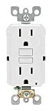 Leviton Smartlockpro 15a Self-Test Slim Gfci Duplex Outlet (White) Package Of 3